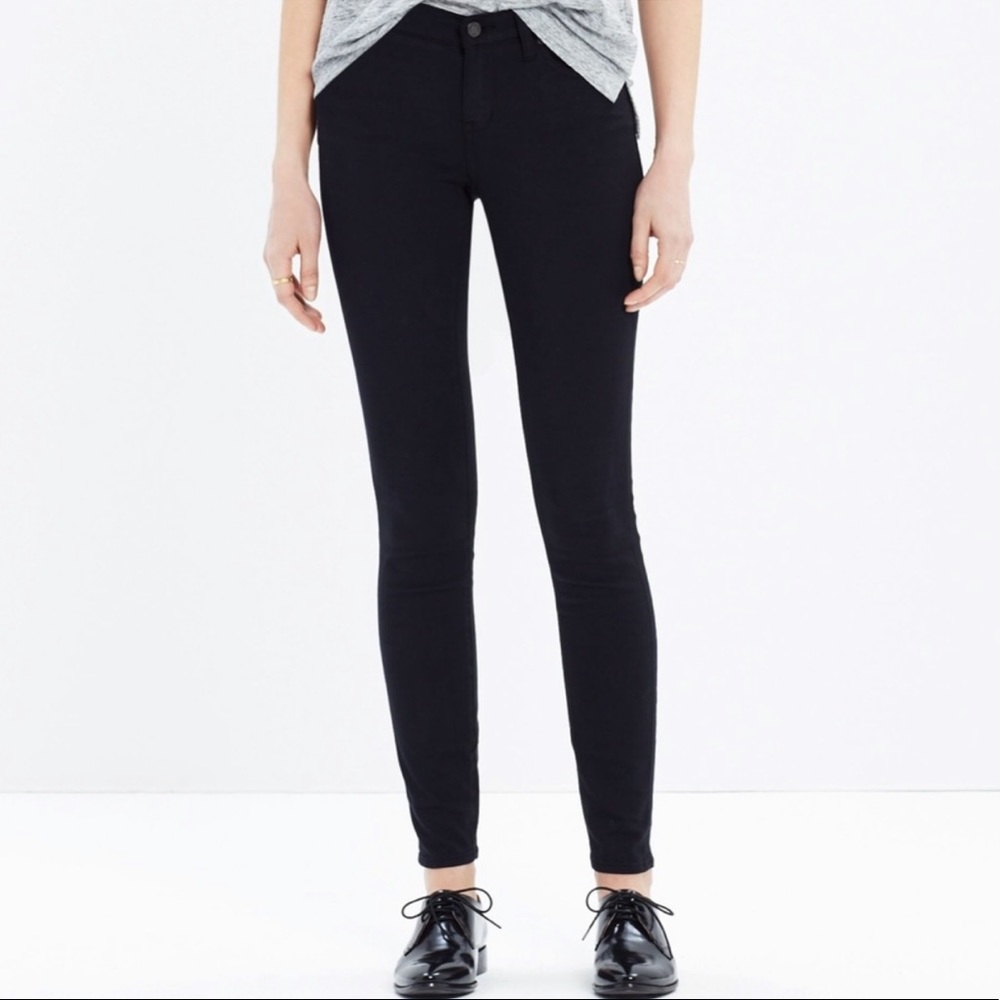 Madewell Skinny Skinny Black Sateen Pant